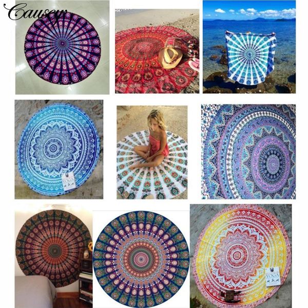 

2020 круглый sandy beach кусок ткани павлин цветок полиэфирного волокна sandy beach кусок ткани луговодства pad, Black;gray