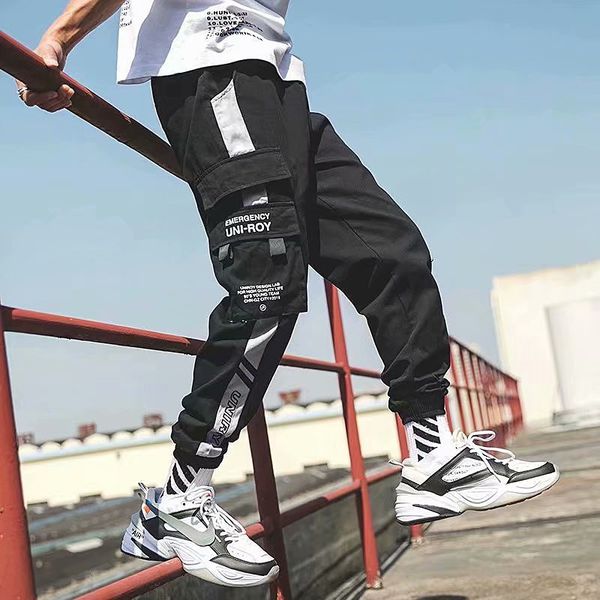 

Brand Designer Streetwear Mens Multi Pockets Cargo Harem Pants Hip Hop Casual Male Track Pants Joggers Trousers Fashion Harajuku Men Pants