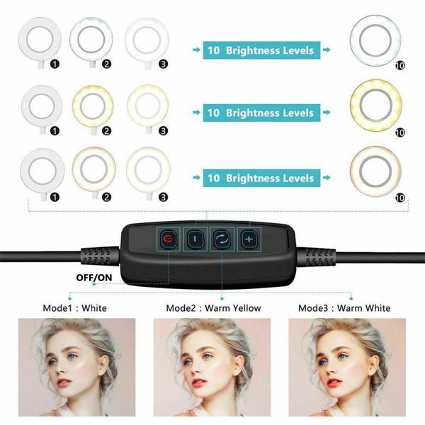 

factory led studio ring fill light p video beauty lamp light dimmable tripod selfie camera phone flashes