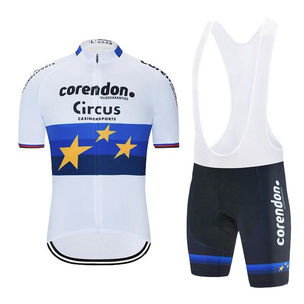 

tour de france 2020 corendon circus mens summer cycling jersey set quick dry mtb bike cycling clothing bib shorts kit ropa ciclismo, Black;red