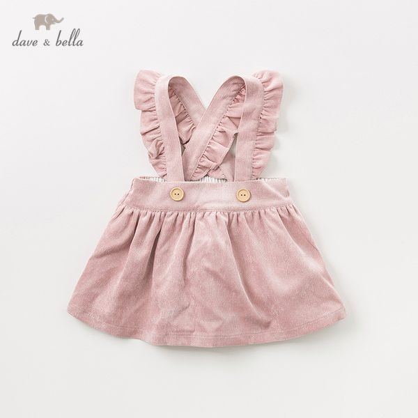 

db11649-2 dave bella autumn infant baby girl's strap dress lolita birthday party suspenders dress toddler children clothes, Red;yellow