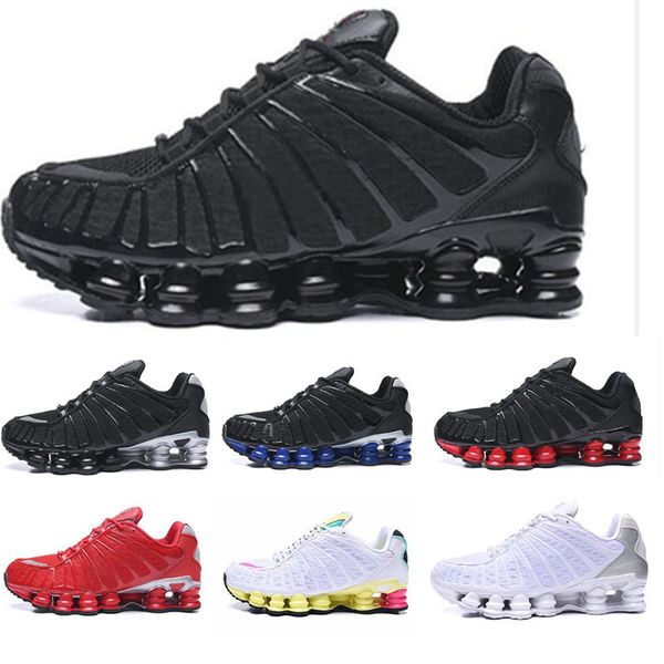 

2020 new shox tl running shoes for men clay orange triple black blue metallic silver sunrise university red white mens sneakers