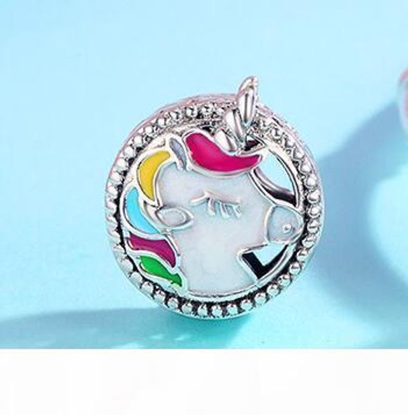 

new unicorn charms s925 sterling silver fits for designer style bracelet diy charms ing, Bronze;silver