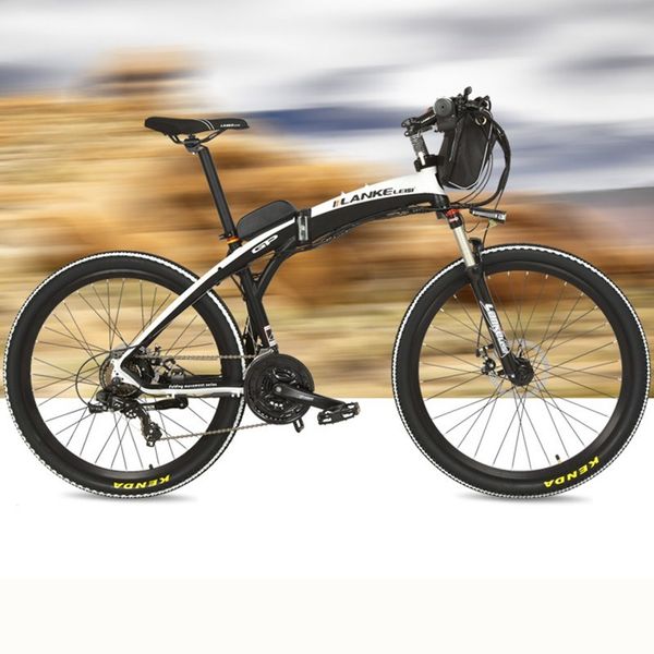 

new, lankeleisi electric bicycle, 26 inch folding bike, 48v 240w mountain bike, disc brake, fast-folding, Silver;blue