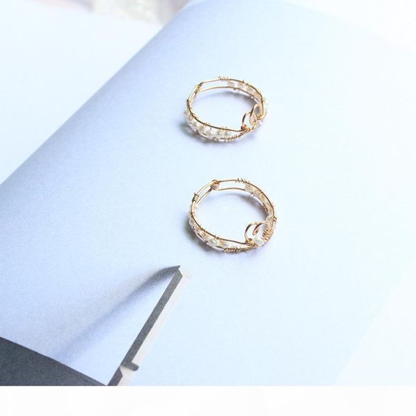 

new products natural freshwater pearls double love hand wrap ring copper wire heart slender tail ring, Silver