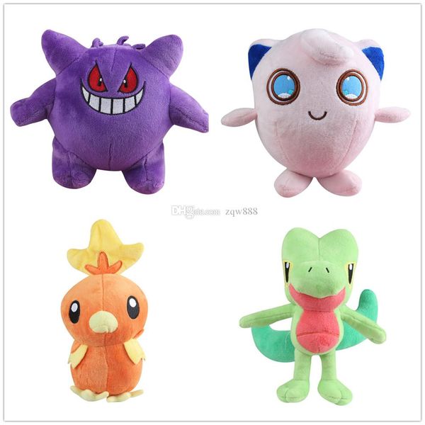 

4pcs/lot 15-20cm torchic jigglypuff treecko gengar plush toy gifts