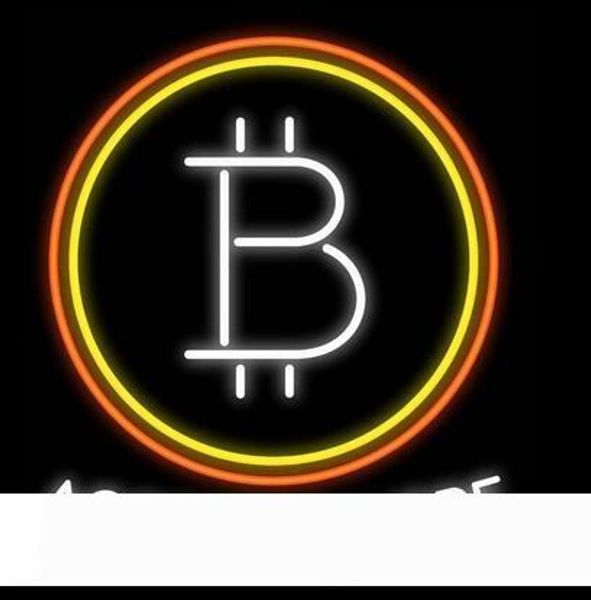 

custom new bitcoin accepted here glass neon sign light beer bar sign send need p 19x15
