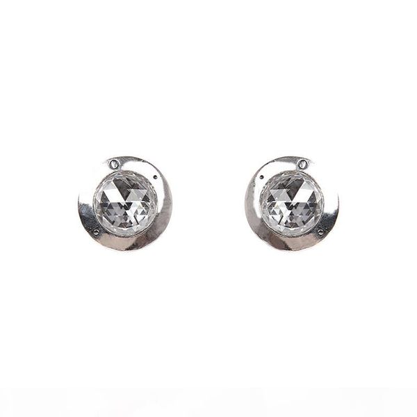 

classical design big cz diamond stud earring original box for pandora 925 sterling silver women mens earrings retail sets, Golden;silver