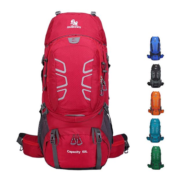 

waterproof climbing backpack 60l outdoor sports bag travel rucksack camping hiking backpack women trekking bag for men