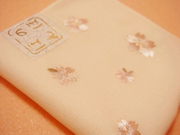 

2 japanese sakura lady embroidered handkerchief yuye thousands of times soft cotton embroidered sweat-absorbing handkerchief, Blue;white