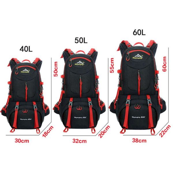 

outdoor bags 40l 50l 60l hiking backpack camping travel bag waterproof sports climbing rucksack mountaineering backpacks