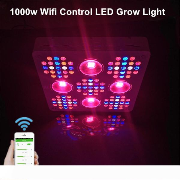 

смарт wifi управления 1000w cob led завода светать затемнение полный спектр veg bloom крытый парниковых гидропоники grow палатка лампы