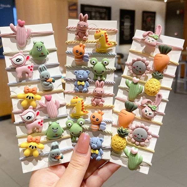 

korean children's headwear rope princess cute accessories girl's hair rope hair rubber band headwear female treasure, Slivery;white
