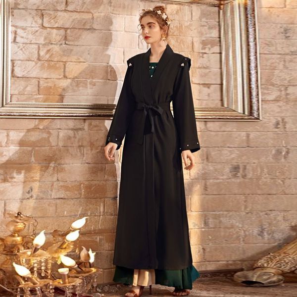 

ramadan eid mubarak black dubai abaya kimono cardigan hijab muslim dress turkish islamic clothing abayas for women kaftan caftan