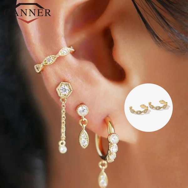 

januarysnow 1 пара ear cuff клип на серьги для женщин earcuff нет пирсинг фиктивный хрящ серьги brincos мода горячие продажи, Golden