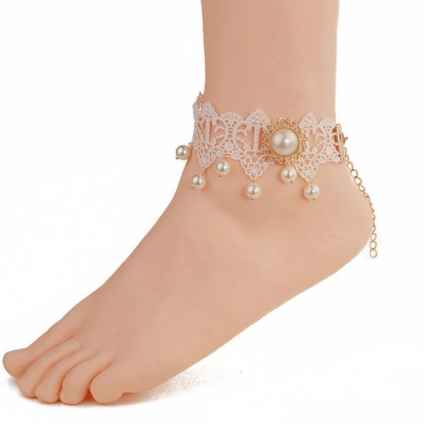

2020 корейской мода позолоченного white lace женского pearl цепи пляж край ювелирных micro inlay оптовой продажа ювелирных изделий, Red;blue