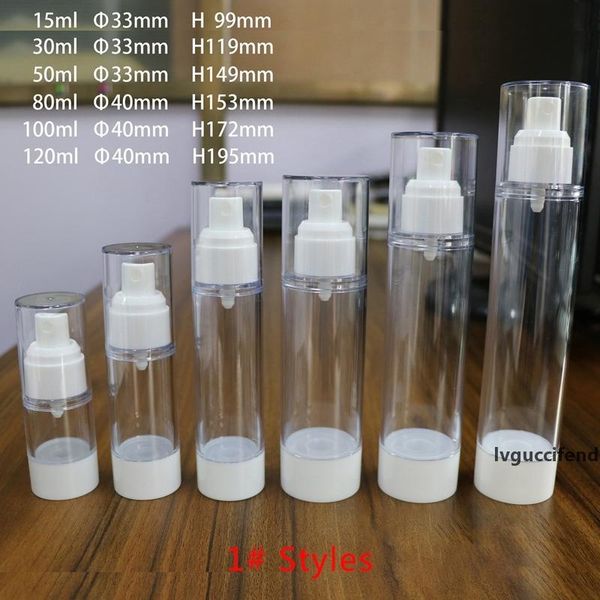 

empty plastic cosmetic bottle refillable portable mini travel perfume bottle airless pump vacuum liquid bottles 15/30/50/80/100ml dbc bh3748