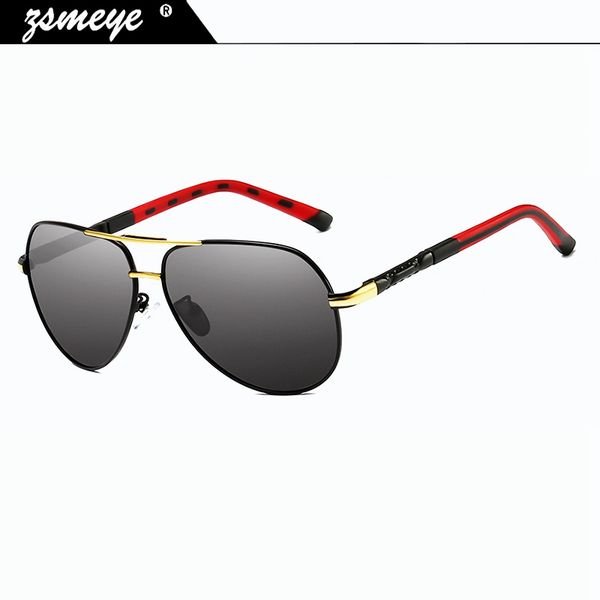 

zsmeye brand men's aluminum magnesium sun glasses polarized uv400 sun glasses oculos male eyewear sunglasses for men 8725p, White;black
