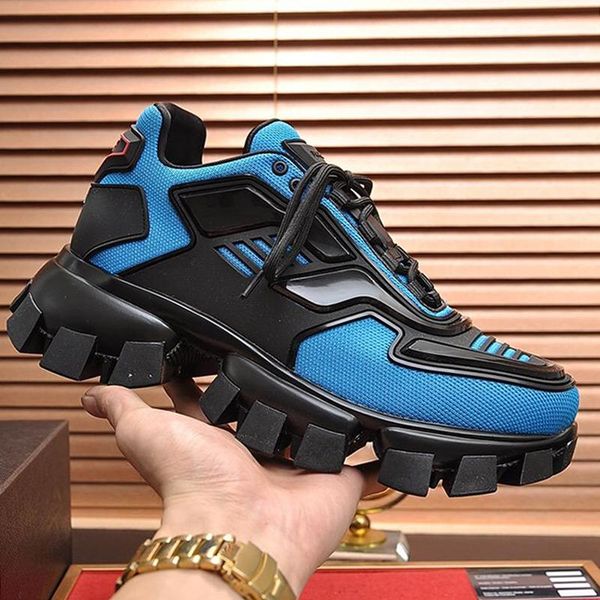 

mens shoes new arrival outdoor walking comfortable shoes casual lace -up plus size men shoes cloudbust thunder knit sneakers, Black