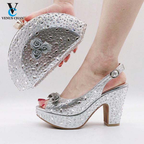 

nigerian party bag italian matching shoe and bag set for wedding slip on shoes for women italian lady shoes with matching bags, Black