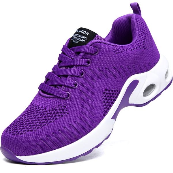 

fashion women's shoes casual shoes flying woven hollow breathable sports casual air cushion running, Black