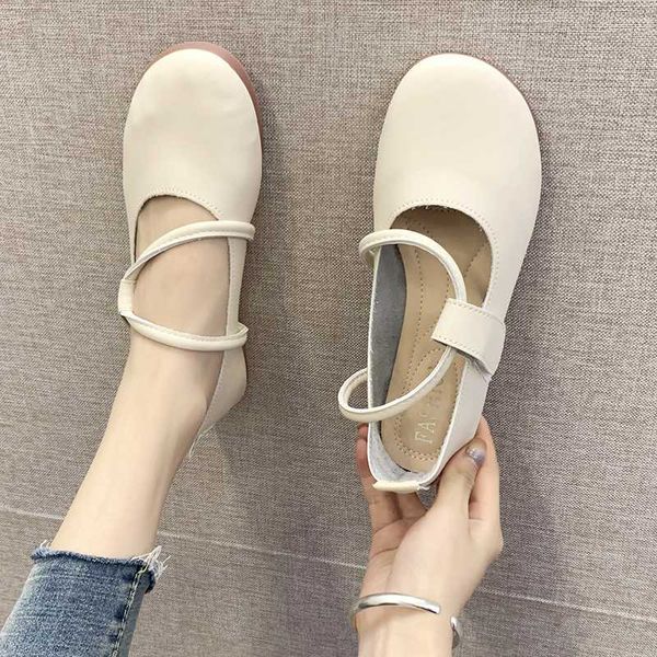 

ретро женщина обувь обувь женская мелкий рот вскользь тапки круглый toe осень all-match 2020 женская мода платье новая осень, Black