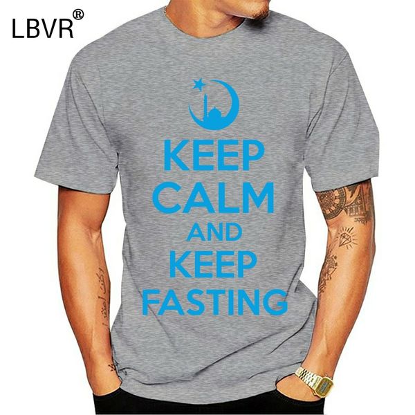 

keep calm and fasting t shirt humble islamic ramadhan eid mosque mens harajuku tee kg-538, White;black