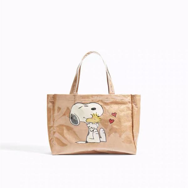 

creative new women's kraft fashion fashion washable dupont paper kraft paper waterproof shoulder hand women's bag shopping bag