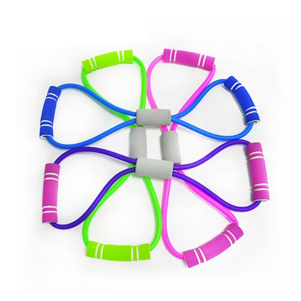 

new 8 word chest fitness gum rubber loop latex resistance espanto fitness equipment stretch yoga training crossfit elastic band