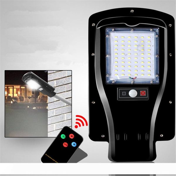 

all in one remote control 60leds 30w solar power led street light outdoor road garden wall lamp