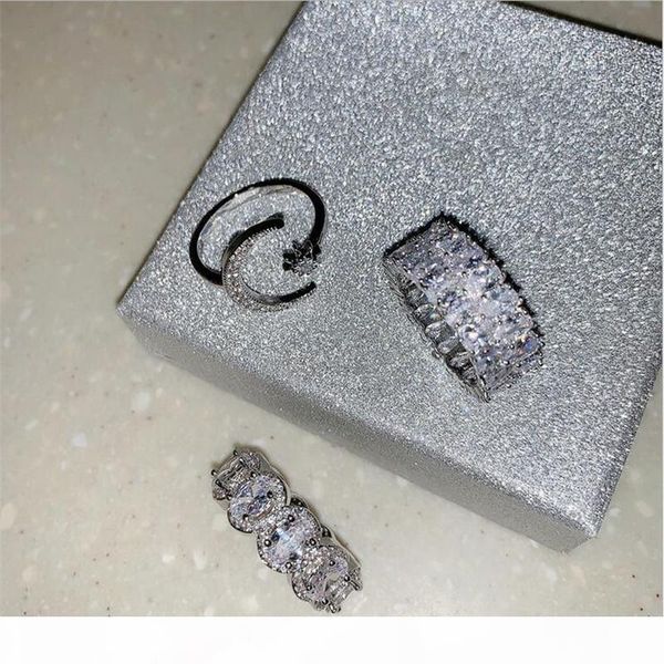 

y super shinning luxury jewelry real 925 sterling silver water drop white z cz diamond gemstones women wedding engagement band ring, Slivery;golden