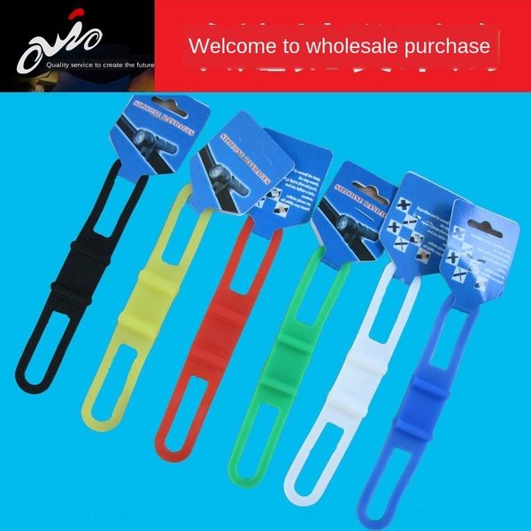 

xqcz7 lamp holder lamp holder silicone bandage mountain bike high elastic silicone bandage handlebar belt flashlight bicycle bicycle flashl