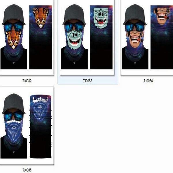 

fashion multifunctional outdoor riding magic sports headscarf seamless bicycle scarfs mens and womens skull scarves party masks fashion sjku, Black