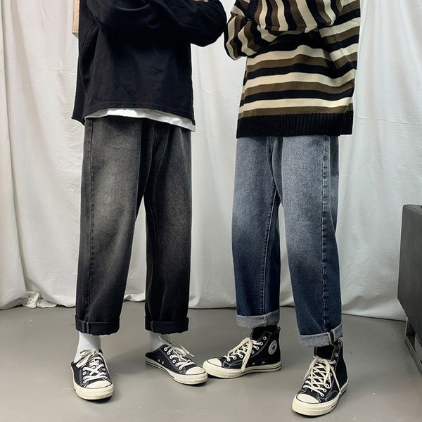 

men's and jeans 2020 autumn new men's jeans loose color-changing trendy straight pants korean style harem pants for men, Blue