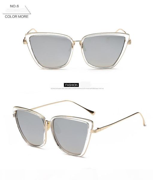 

y 2018 womens fashion cat eye sunglasses women retro sun glasses ladies vintage glasses or feminino d, White;black