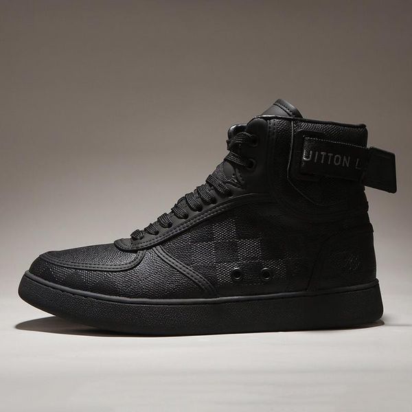 

rivoli sneaker boots mens shoes chaussures pour hommes fashion design outdoor walking sports footwears lace -up casual men boot, Black