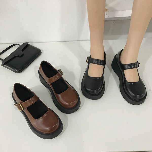 

british style shoes woman 2020 all-match black flats oxfords women's round toe female footwear casual sneaker modis preppy new