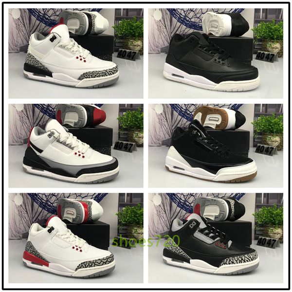 

naj03a real saj 3 3s wolf grey basketball shoes mans fire black cat white cemant infrared sport true blue man sneakers trainers