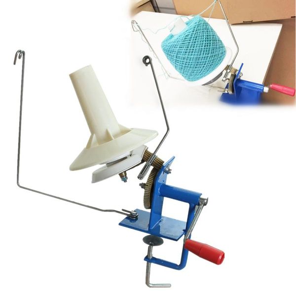 

hand cable winder machine 0oz capacity heavy duty home large metal yarn fiber string ball wool winder holder fiber 1, Black