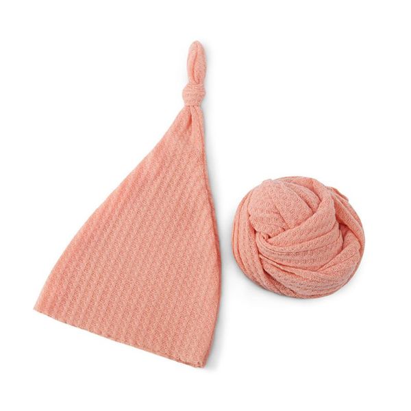 

2 шт детские прием одеяло hat set soft спящий пеленальный wrap фото опора gxmb