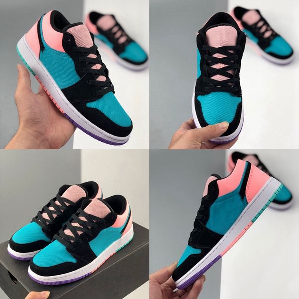 

2020 мода 1 1s розовый зеленый низкий женская обувь баскетбол девушки тренажёры спорт кроссовки zapatos jumpman открытый корзины дез chaussu