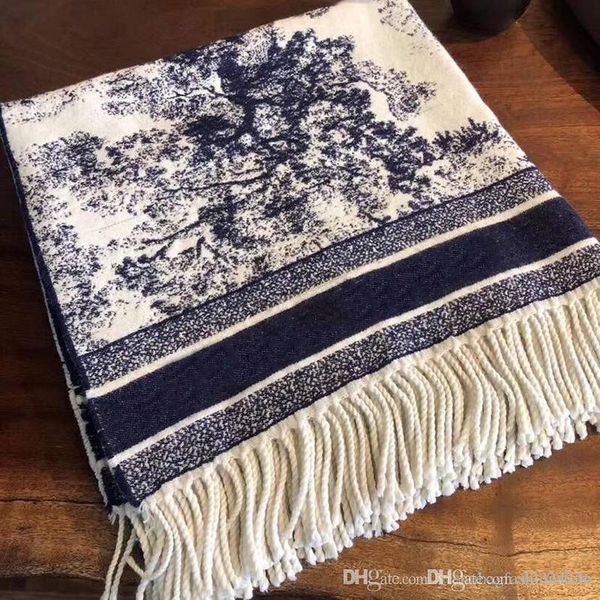

2020 high qualtiy print animal cashmere brand scarf for women designer luxury long scarves with silver thread shawls wrap, Blue;gray