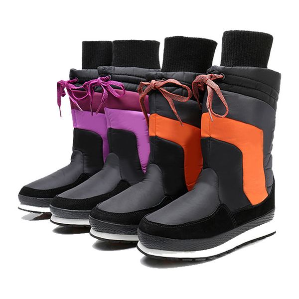 

2020 new winter women waterproof snow boots fashion plush thicken warm cotton boots student thick bottom non-slip 36-41, Black