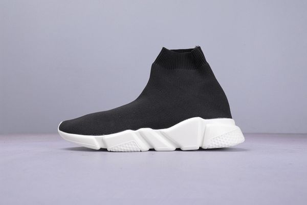 

2019 fashion new paris speed trainers knit sock shoe original luxury designer mens womens sneakers casual with box cs08, Black