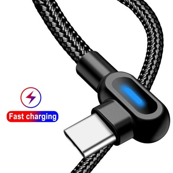 

1m usb type-c fast charging 90 degree cable charger for samsung s8 s9 s10 xiaomi huawei dh_niceshop svyed