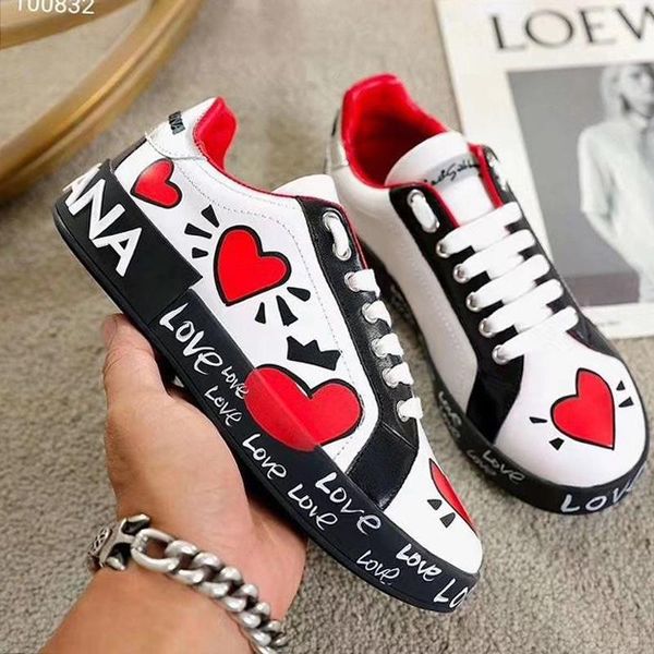 

2020b luxury design leather printed rubber bottom fashion sneakers all-match breathable mens casual shoes mens banquet shoes size: 38-451, Black