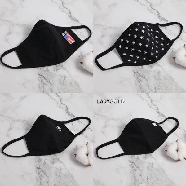 

masks cotton pm2.5 3 layer wasable gauze mask wit filters breater valve dustproof protective mout masks lsk345#684, Black