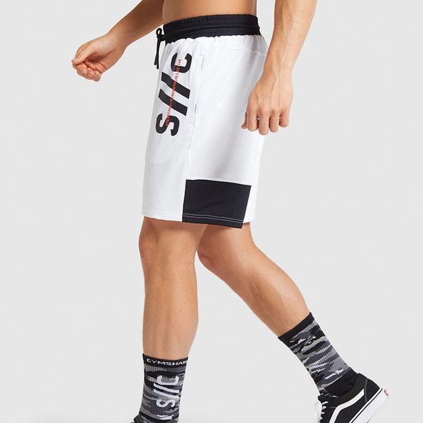 

thin mesh fitness shorts men loose casual breathable men's running sports shorts quick-dry, Black;blue