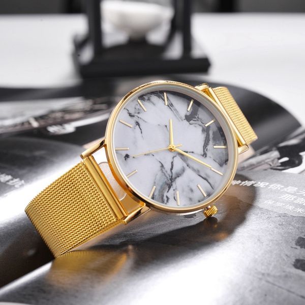 

rose gold mesh группа креатив marble женский дамы наручные часы класса люкс женские кварцевые часы подарки relogio feminino drop доставка, Slivery;brown