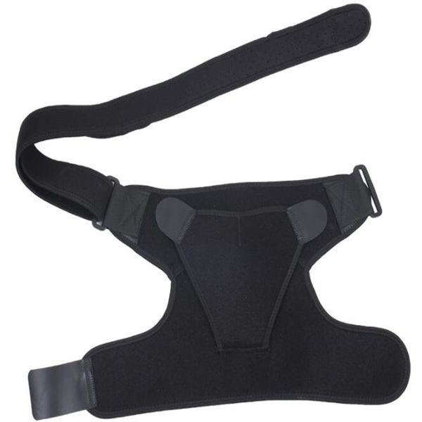 

back support adjustable shoulder guard pad belt shoulders protector, Black;blue